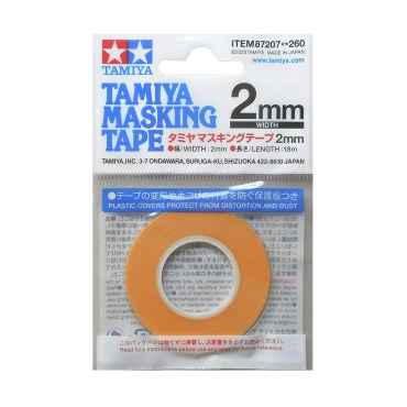 FITA ADESIVA PARA MÁSCARA DE PINTURA MASKING TAPE 2MM TAMIYA TAM 87207